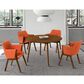 Blue River Arcadia and Renzo 5-Piece 48" Dining Set with Charcoal Cushion in Walnut, , large