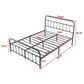 HOMLUX Full Metal Bed Frame with Sturdy Slats in Black, , large