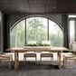 Jennifer Taylor Home Carmel 94" Reclaimed Pine 8-Seater Dining Table in Antique Natural Brown, , large