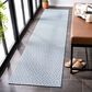 Safavieh Bermuda Geometric 2" x 6" Light Blue and Cream Indoor/Outdoor Area Performance Rug, , large
