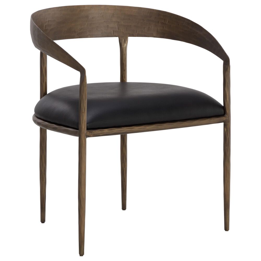 Club Collection By Sunpan Zanatta Arm Chair in Charcoal Black, , large