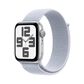 Apple Watch SE GPS 44mm Silver Aluminum Case with Blue Cloud Sport Loop, , large