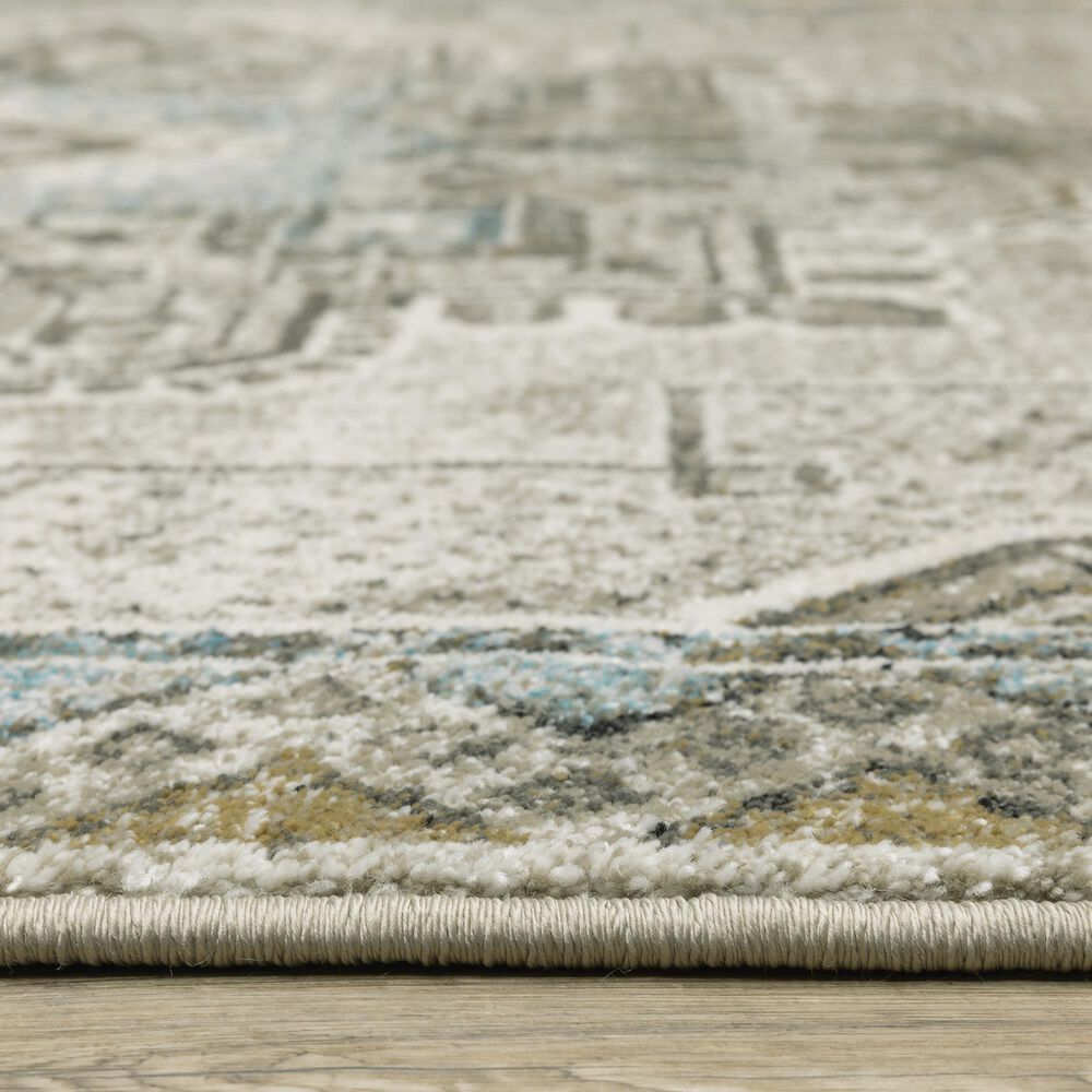 Oriental Weavers Venice Padua 2&#39;3&quot; x 7&#39;6&quot; Grey and Blue Runner, , large