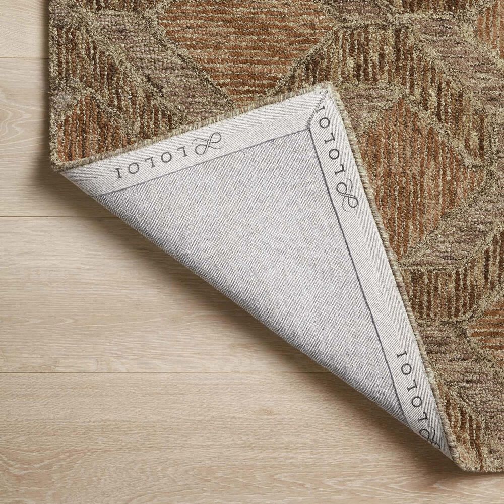 Loloi II Varena 2&#39;6&quot; x 7&#39;6&quot; Rust and Bark Runner, , large