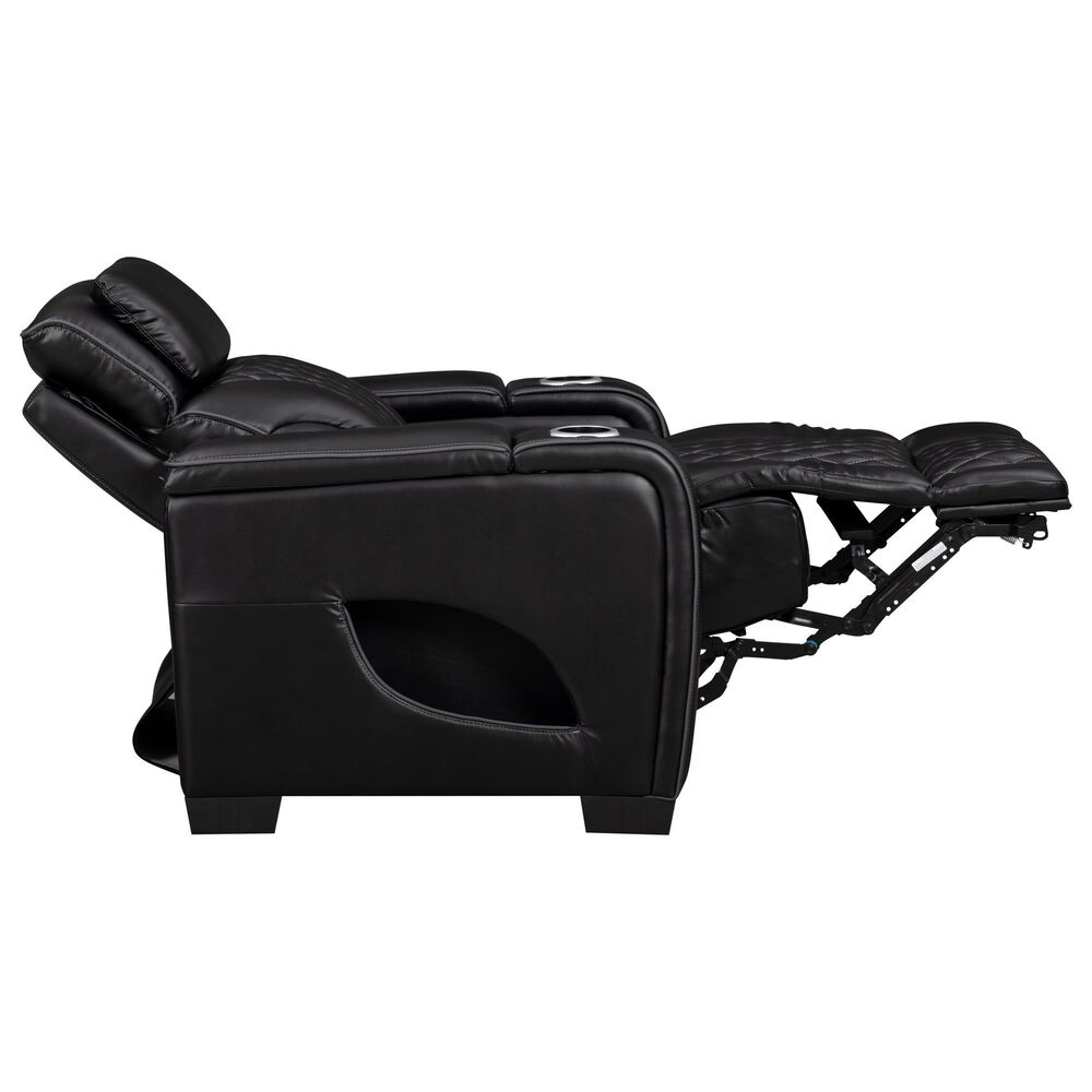 Titanic Furniture All Star Power Recliner with Power Headrest in Black, , large