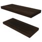 Hearth and Haven Ecco32" Floating Wall Shelf with Concealed Mounting in Dark Oak (Set of 2), , large