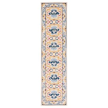 Safavieh Micro-Loop 2"3" x 9" Beige and Blue Runner, , large