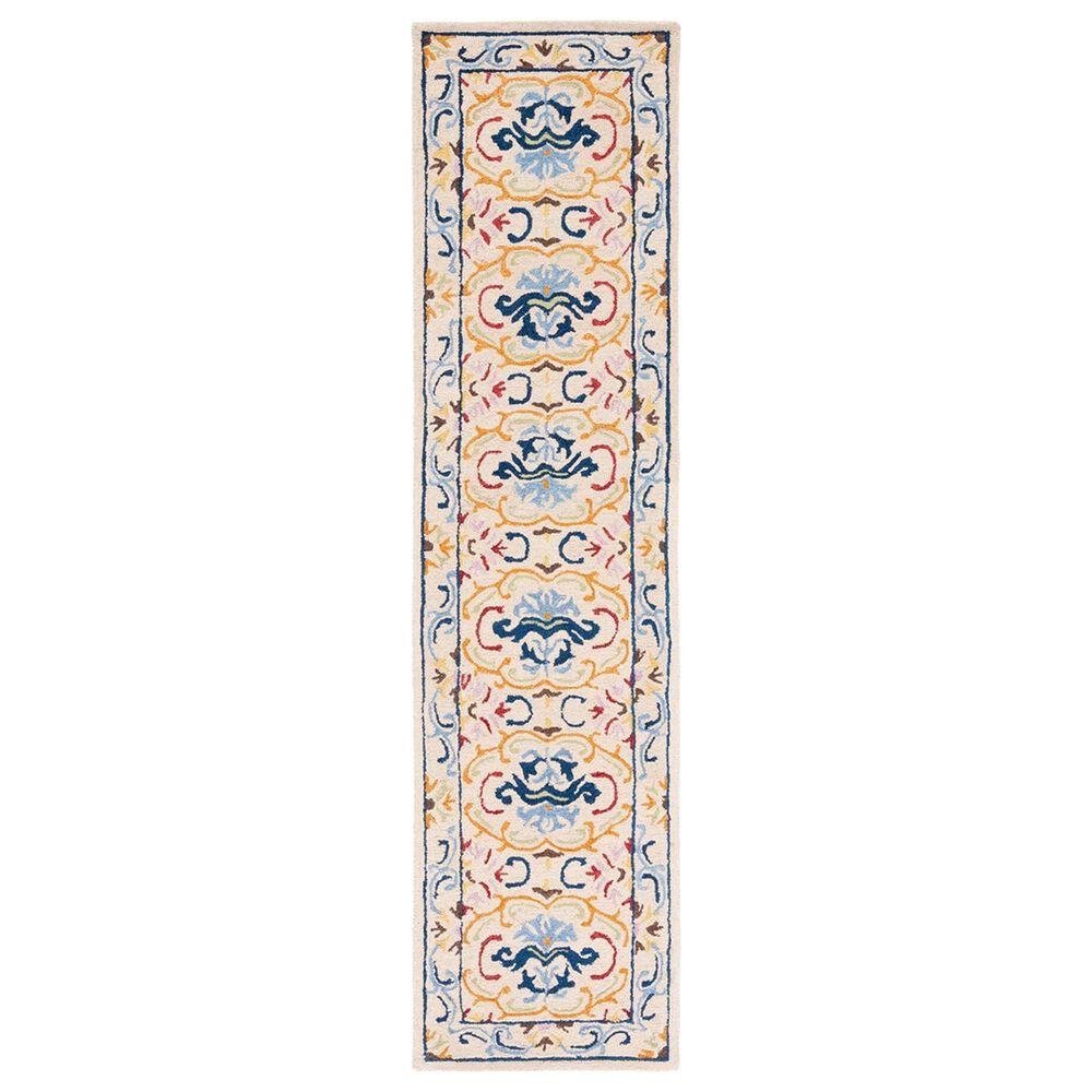Safavieh Micro-Loop 2"3" x 9" Beige and Blue Runner, , large