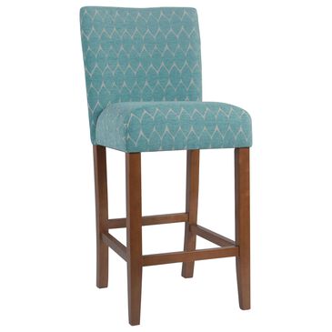 Kinfine 24" Counter Stool with Navy Cushion in Gray Washed, , large