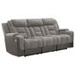 Ashley Mixed Motion Power Reclining Sofa in Shadow, , large