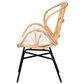 Baxton Studio Caelia Arm Chair in Black and Natural Brown, , large