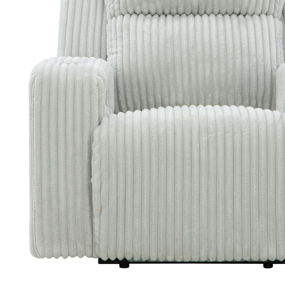 Ashley Forest Lake Power Recliner with Adjustable Headrest in Alloy Velvet, , large