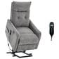 Hearth and Haven Power Lift Recliner in Light Gray, , large