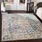 Surya Presidential PDT-2300 3"3" x 5" Blue, Gray and Orange Area Rug, , large