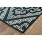 Oriental Weavers Marina 3804B 7"10" x 10"10" Navy and Ivory Area Rug, , large