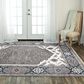 RIZZY Historia 10" x 14" Gray and Ivory Area Rug, , large