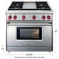 Wolf 36" Gas Range in Stainless Steel, , large