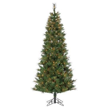 The Gerson Company 7.5" Pre-Lit Baxter Pine Christmas Tree in Green, , large