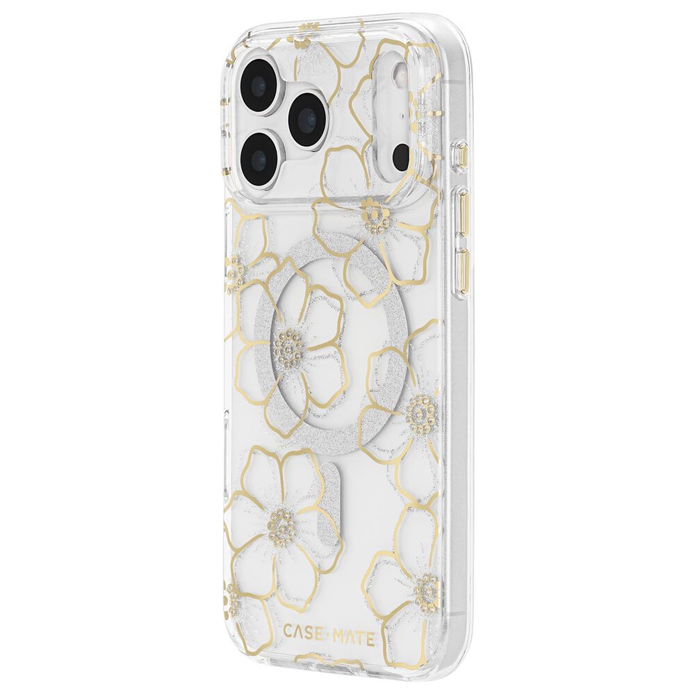 Case-Mate Floral Gems MagSafe Case for iPhone 17 Pro Max in Gold, , large