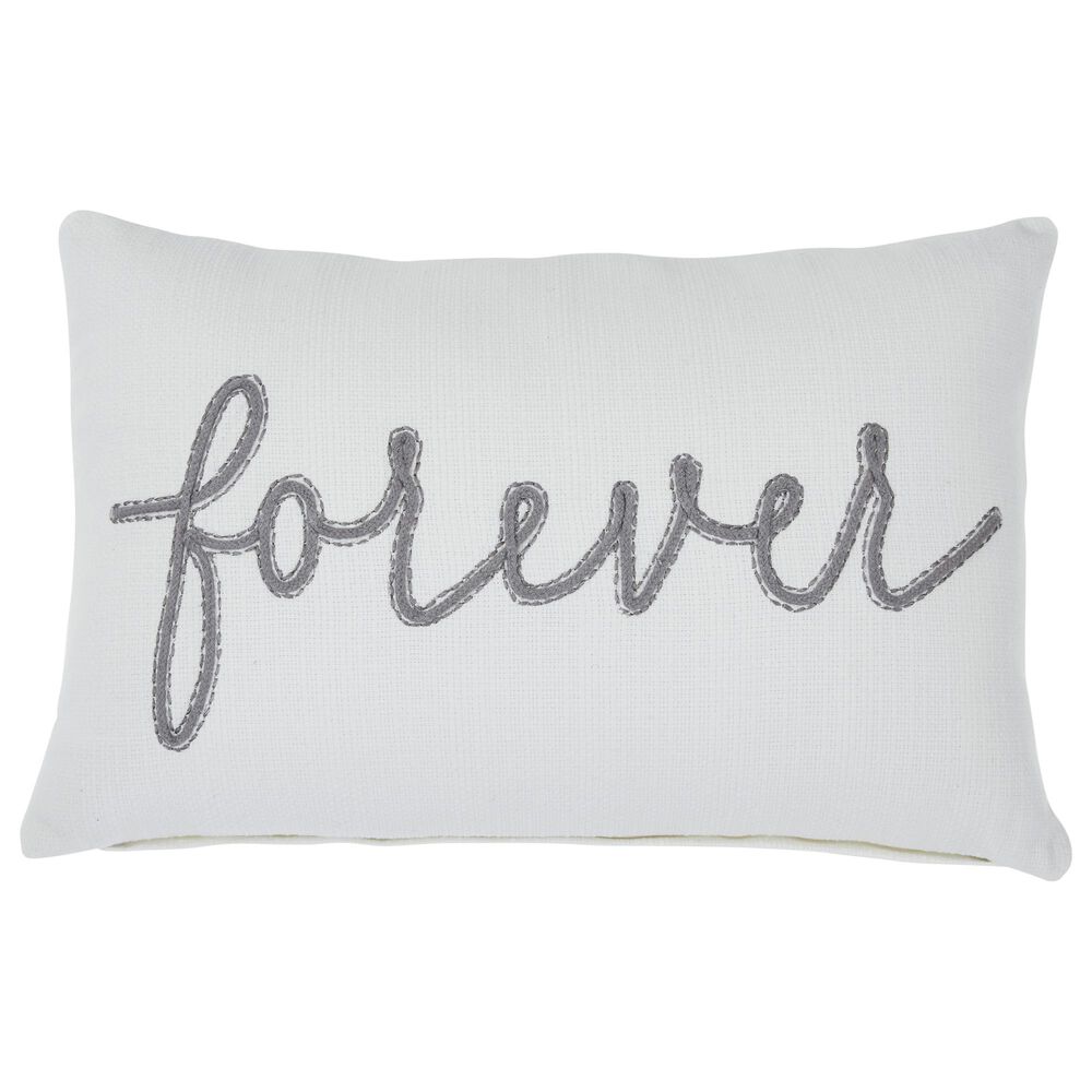 Signature Design by Ashley Forever Pillow in White and Gray, , large