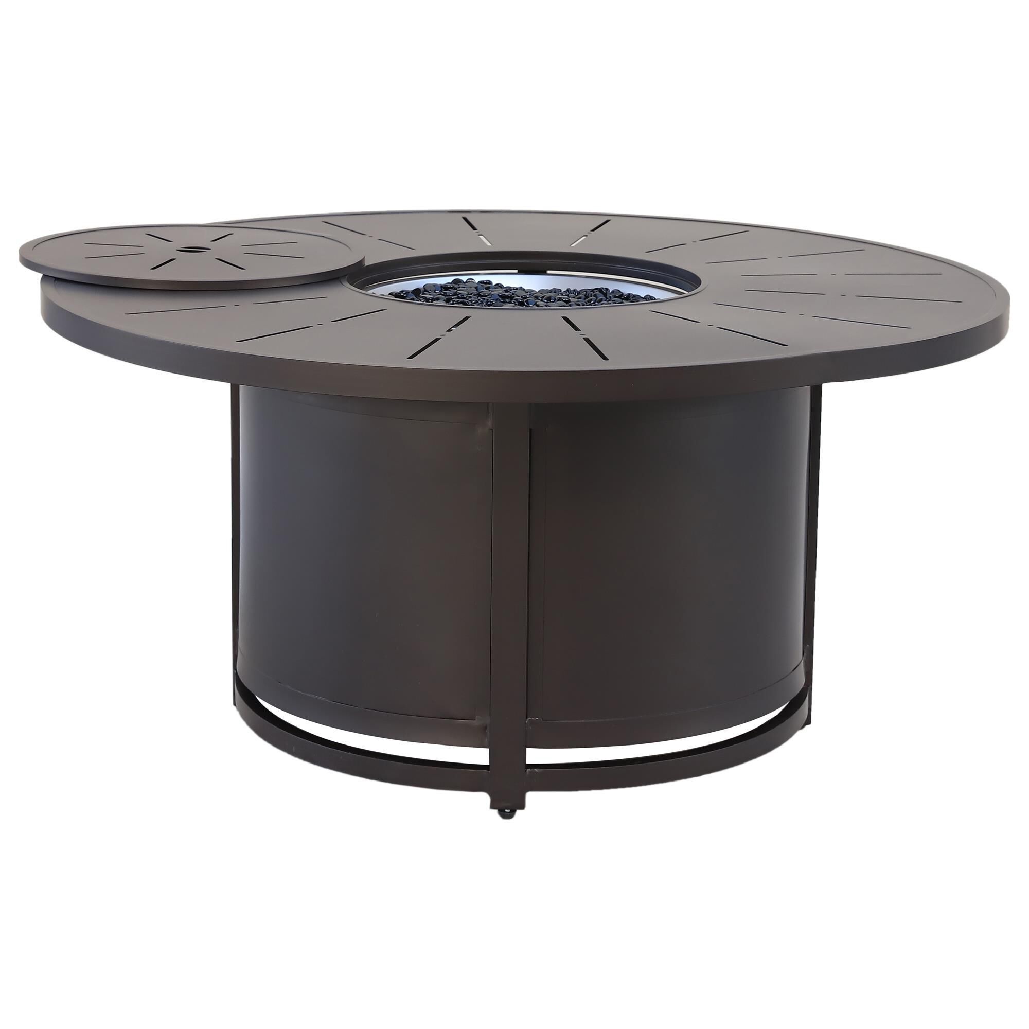 GatherCraft Hudson 5-Piece Round Firepit Chat Set in Mystic Sahara