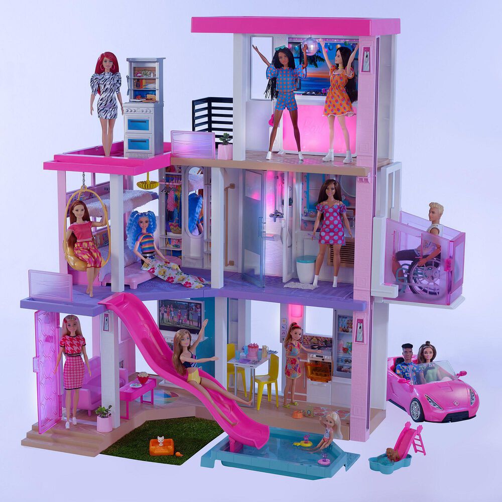 Barbie DreamHouse Dollhouse with Pool, Slide, Elevator, Lights and