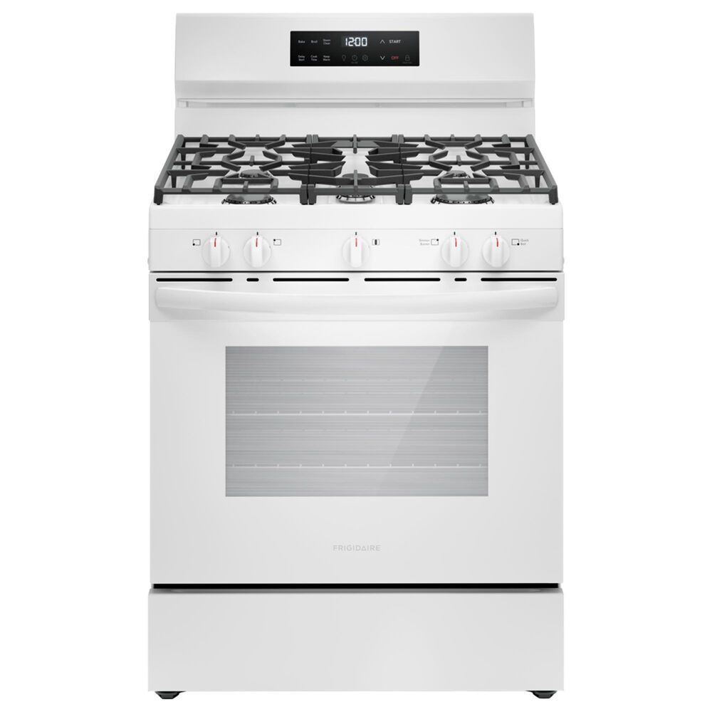 Frigidaire 30" Freestanding Natural Gas Range in White, , large