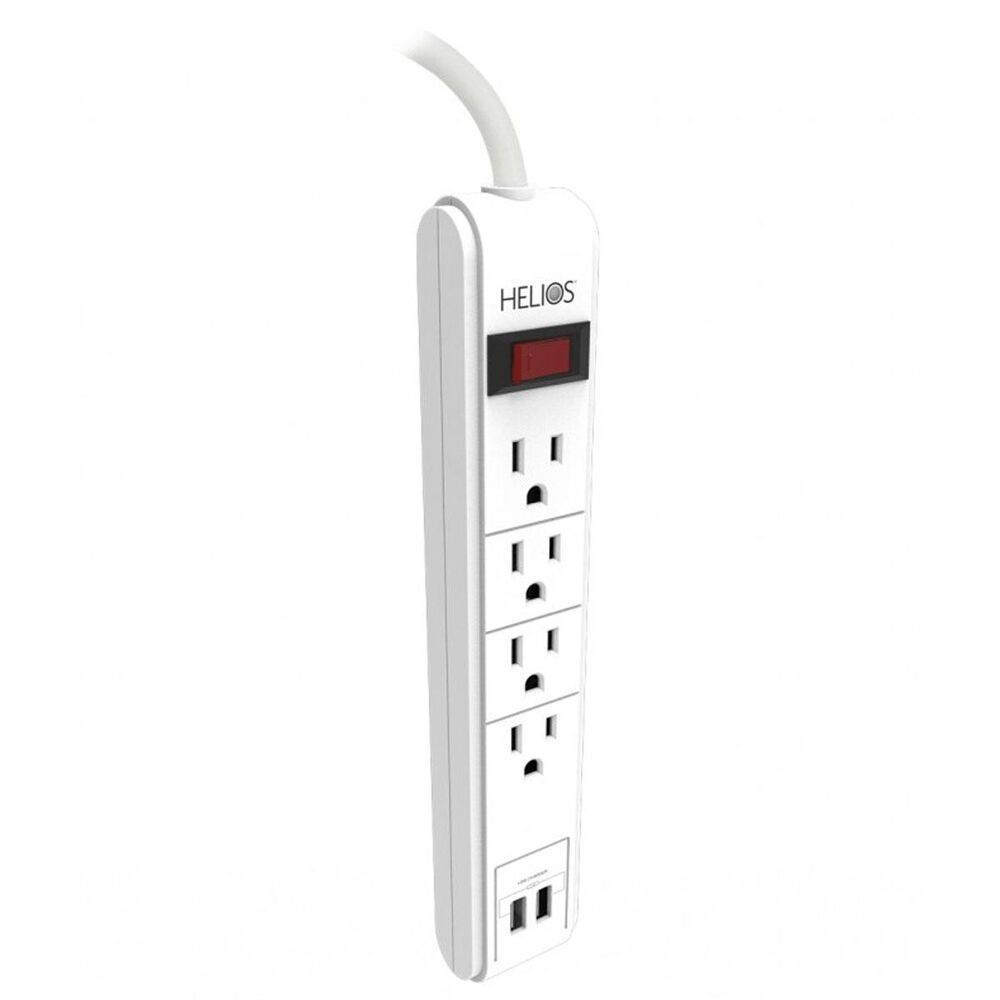Helios Helios 4 Outlet Surge Protector with 2 USB Charging Ports, , large