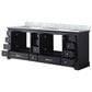 Lexora Home Dukes 84" Double Bathroom Vanity in Espresso with 2 cm White Carrara Marble Top and Rectangular Sinks, , large