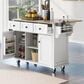 HOMLUX 53" Kitchen Island with Drop-Leaf in White, , large