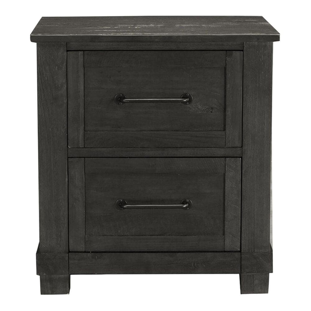 A-America Sun Valley 4 Piece King Storage Bedroom Set in Charcoal, , large