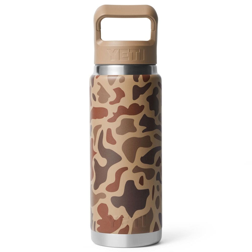 YETI Rambler 26 Oz Water Bottle with Color-Matched Straw Cap in Wetlands Camo, , large