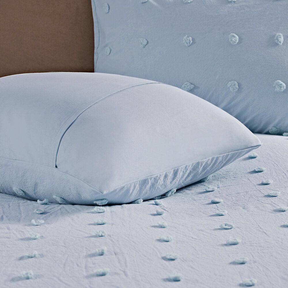 Hampton Park Brooklyn 7-Piece Full/Queen Cotton Jacquard Comforter Set in Blue, , large