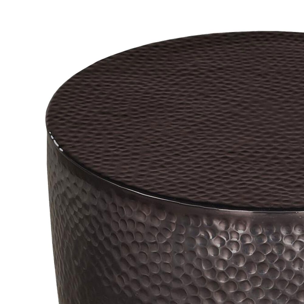 Shannon Hills Brixen Round Side Table in Ebony Silver, , large