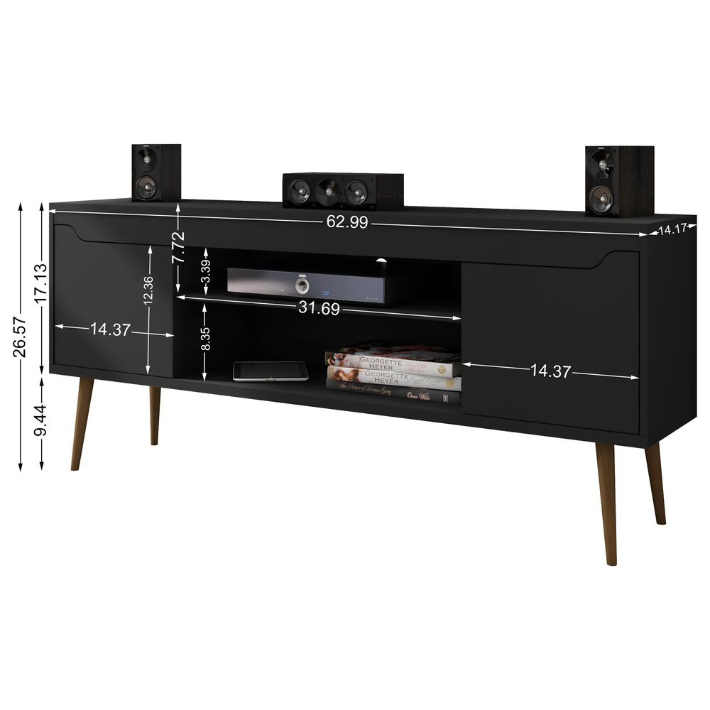 Dayton Bradley 62.99&quot; TV Stand in Black, , large
