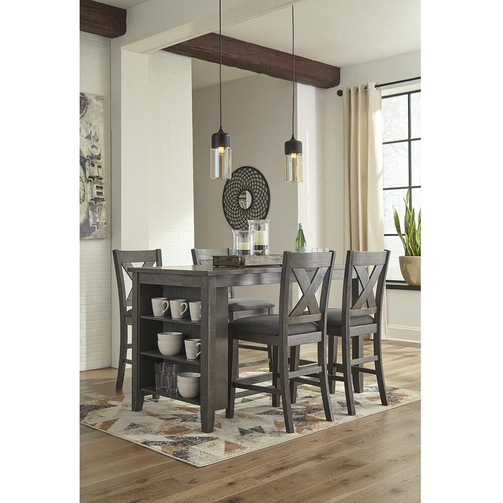 Ashley Caitbrook 24&quot; Counter Height Stool in Antiqued Gray Wash, , large