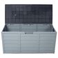 Hearth and Haven 75-Gallon Outdoor Plastic Deck Box with Built-In Wheels in Gray, , large