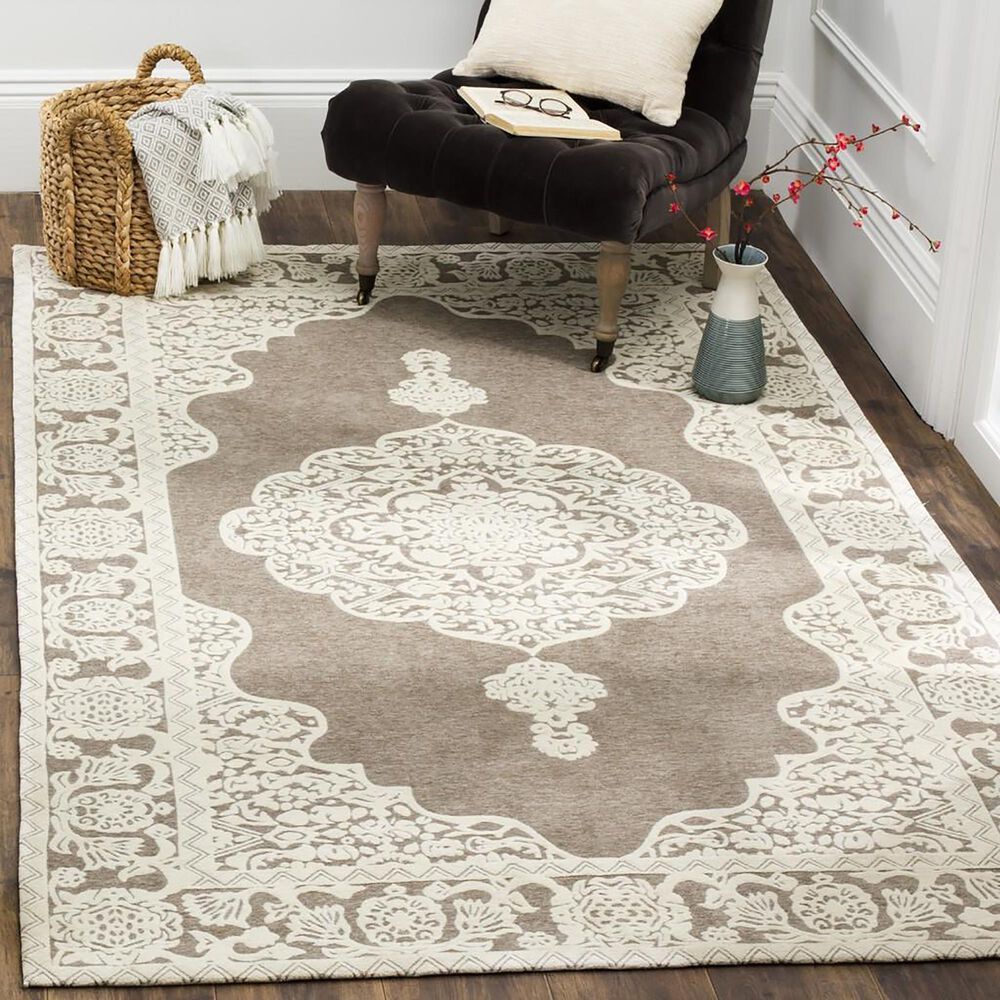 Safavieh Marbella MRB615A 5&#39; x 8&#39; Light Grey and Ivory Area Rug, , large