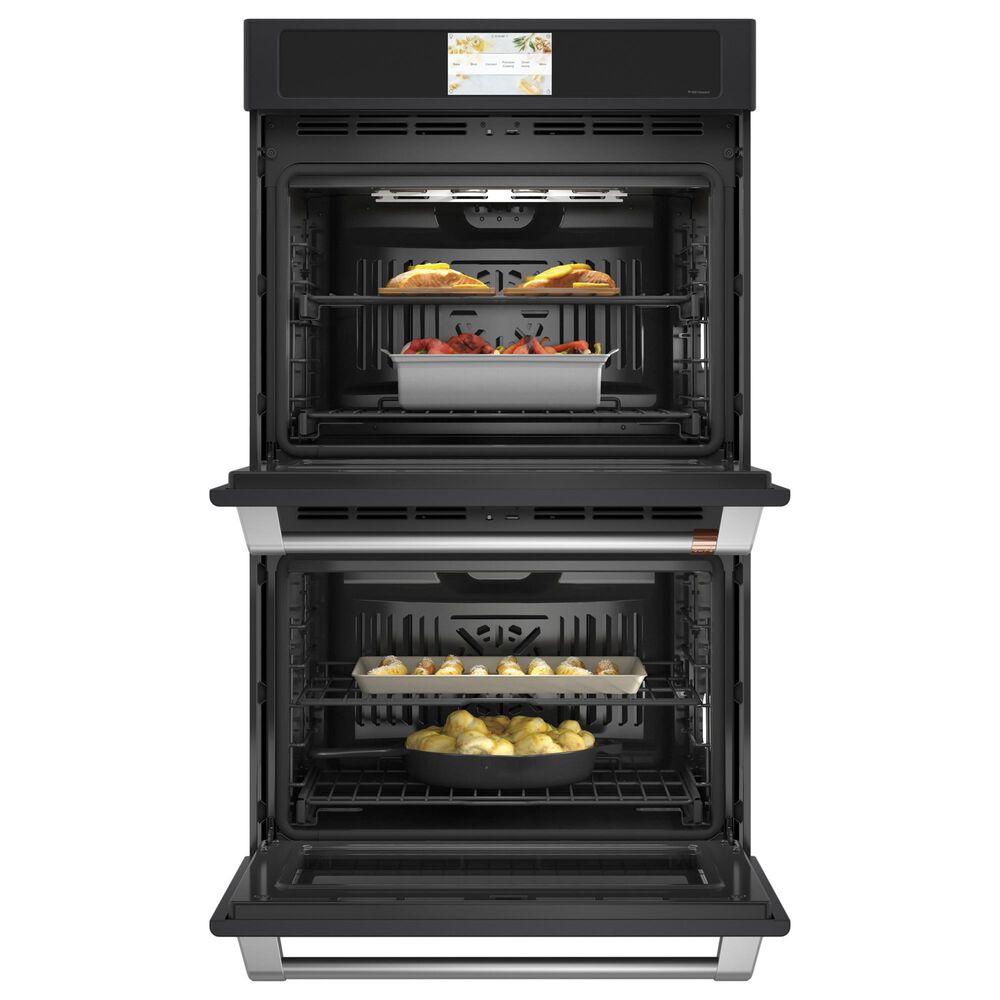 Cafe 30 &quot; Smart Built-In Convection Double Wall Oven in Matte Black, , large
