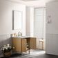James Martin Vanities Laurent 30" Single Bathroom Vanity in Light Natural Oak with 3 cm Carrara White Marble Top and Rectangular Sink, , large