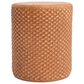 Hearth and Haven Evie Outdoor Round Side Table with Basket Weave Pattern in Brown, , large
