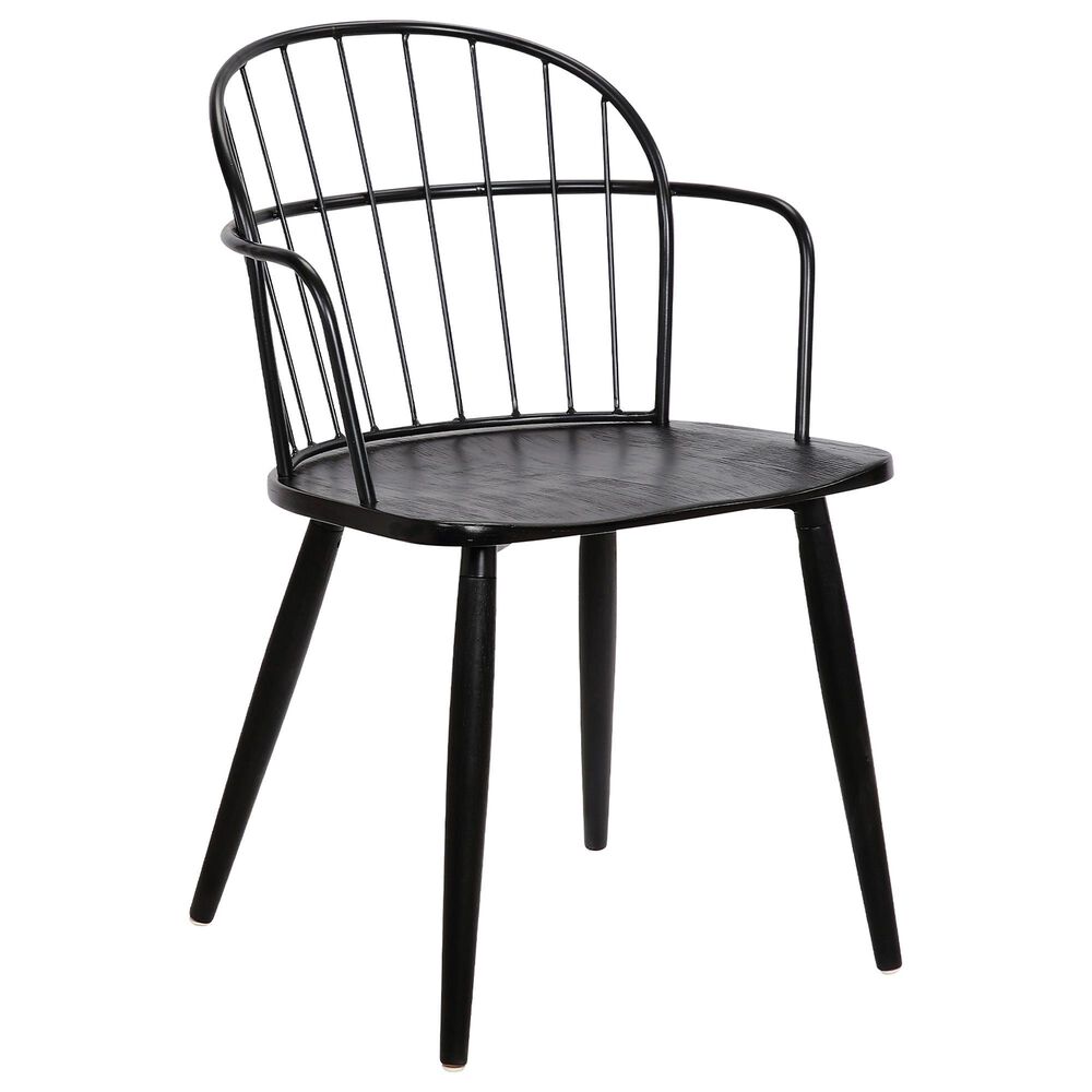 Blue River Bradley Mid-Century Modern Side Chair in Black, , large