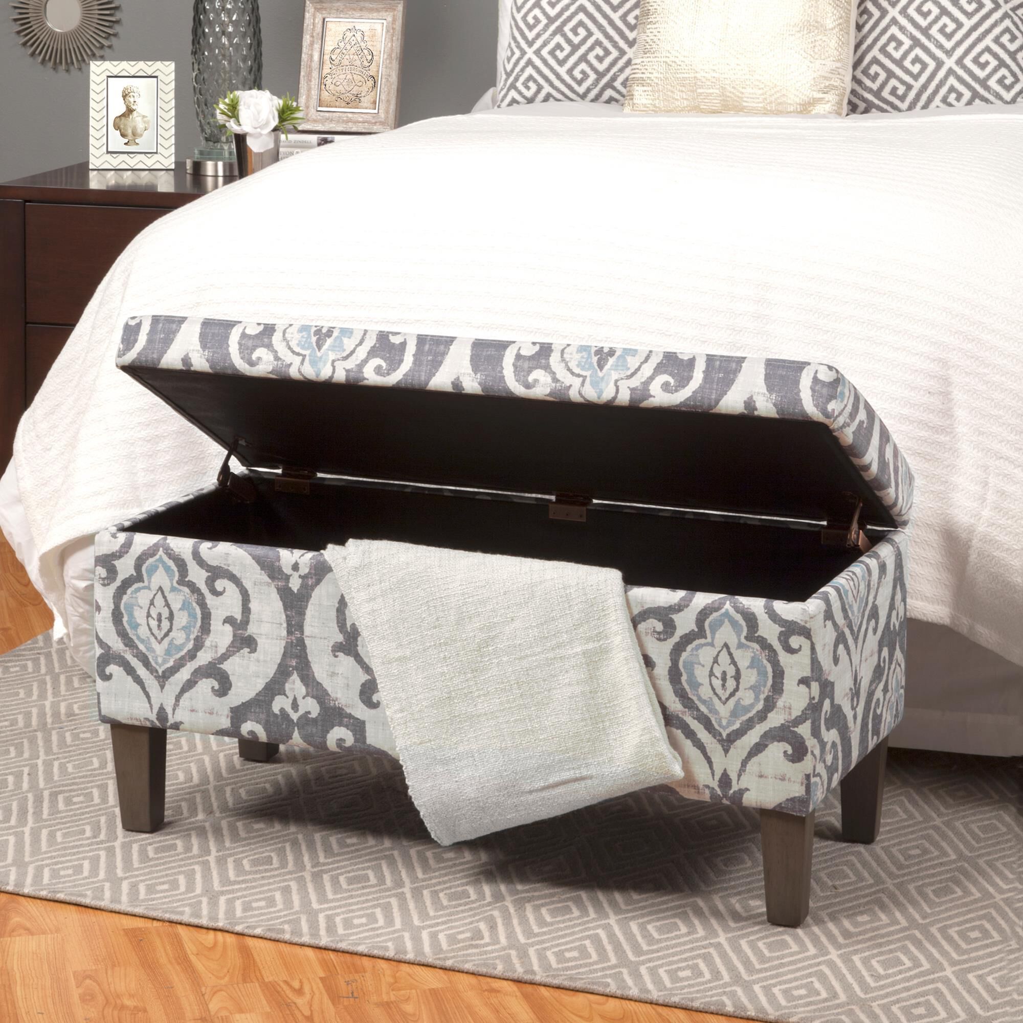 Storage bench for king size bed cheap
