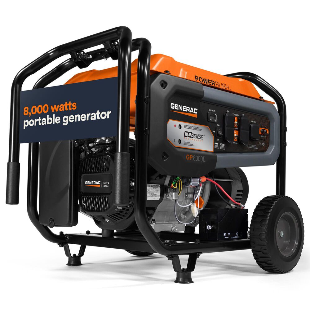 Generac 8000-Watt Portable Generator in Orange, , large