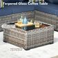 HOMLUX 10-Piece Outdoor Patio Wicker Sectional Furniture Set in Denim Blue, , large
