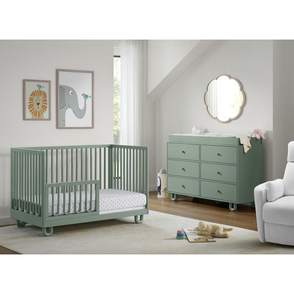 Oxford Baby Meridian 3-in-1 Convertible Crib in Olive Green, , large