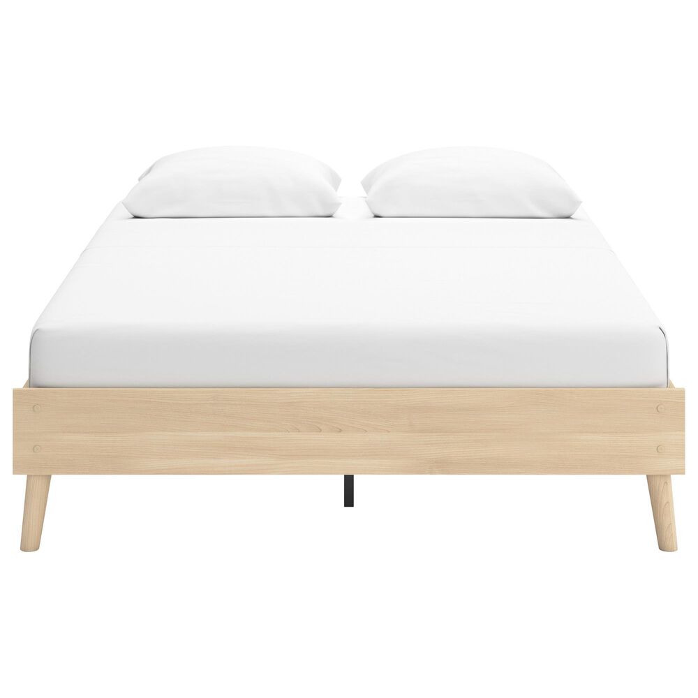 Ashley Cabinella Queen Platform Bed in Tan, , large