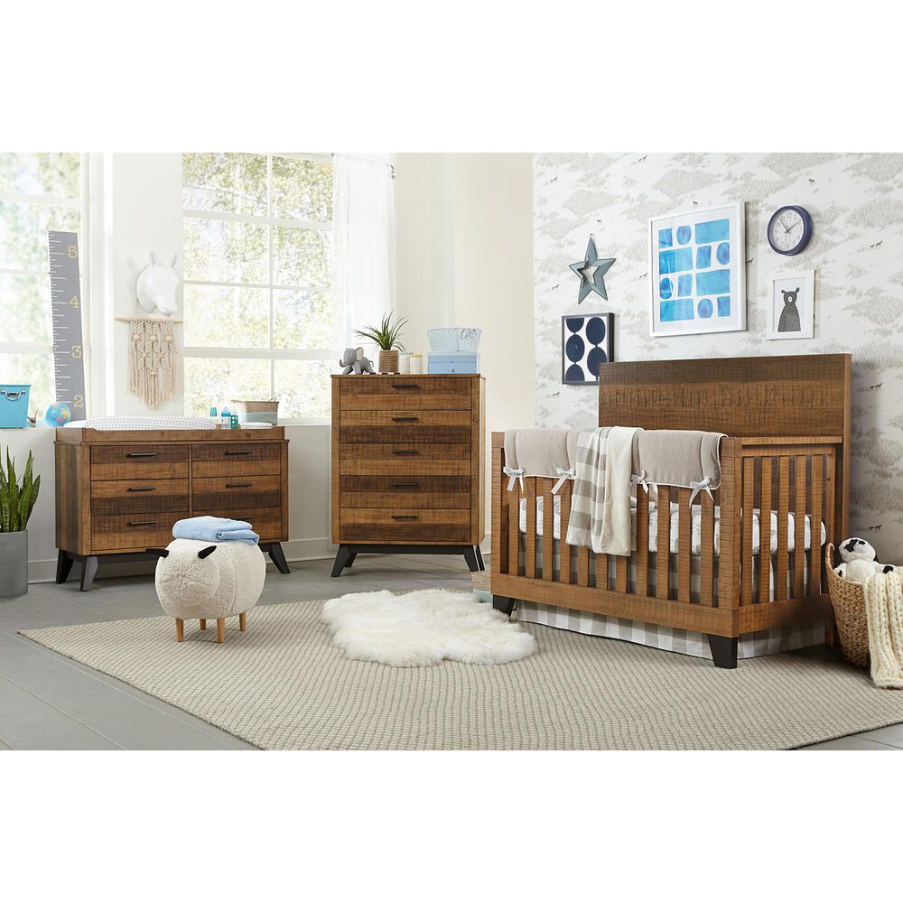 Eastern Shore Urban Rustic 6 Drawer Dresser in Brushed White, , large