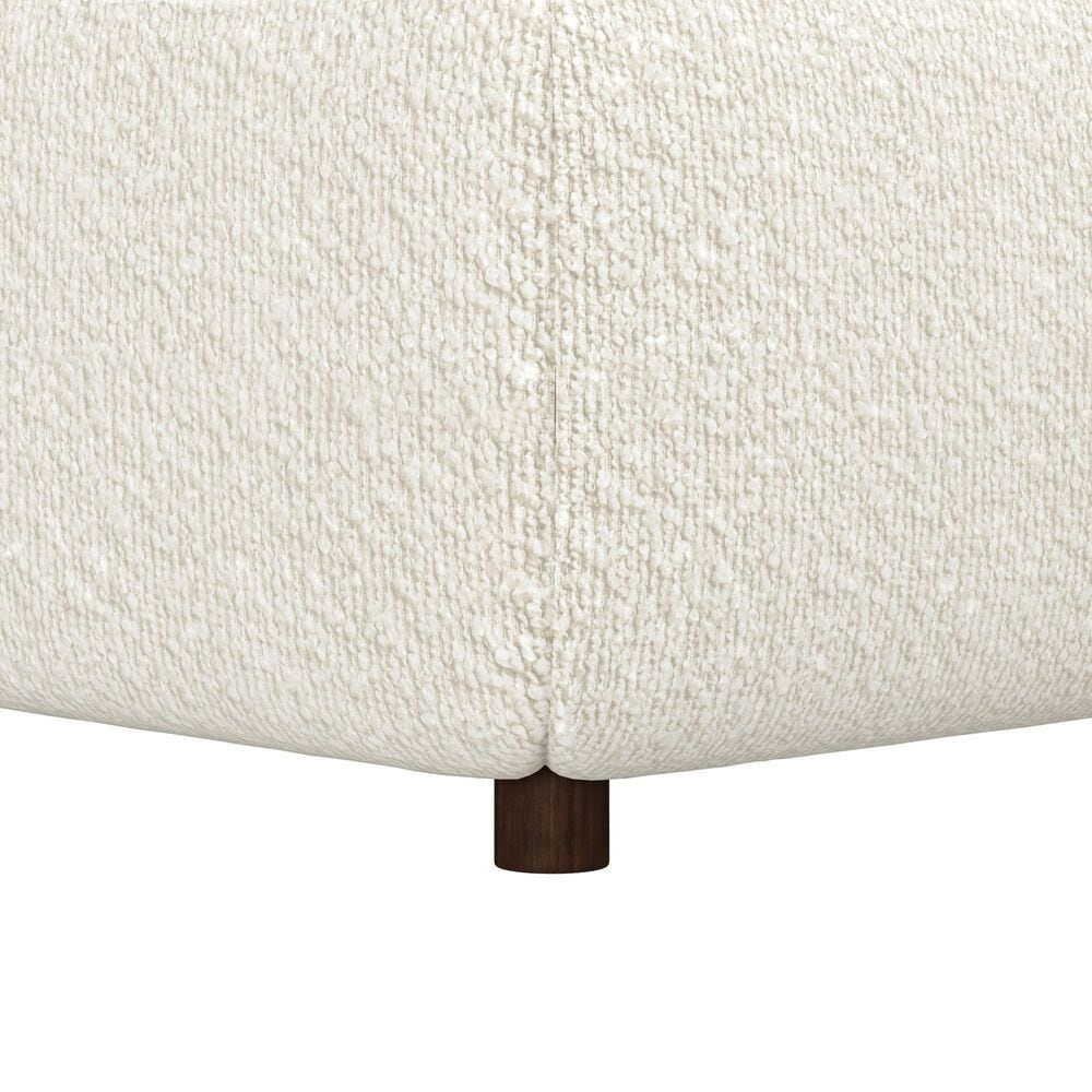 Richlands Furniture Belleville Queen Upholstered Platform Wingback Bed in Cream, , large
