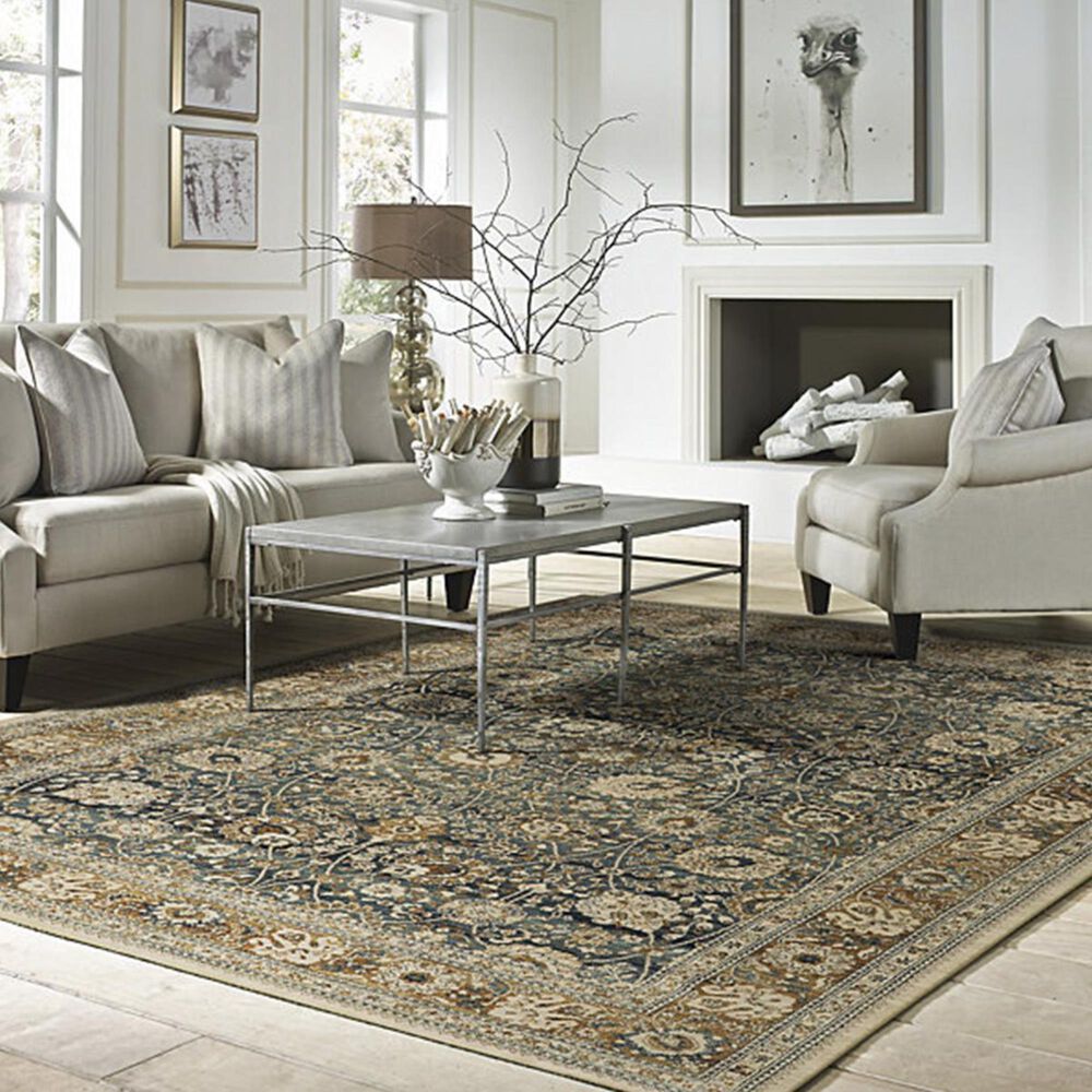 Karastan Spice Market 90934 8" x 11" Taprobana Sapphire Area Rug, , large